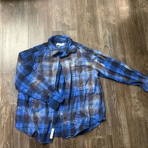 “ DO EPIC SHIT” Blue and Black Plaid Shirt